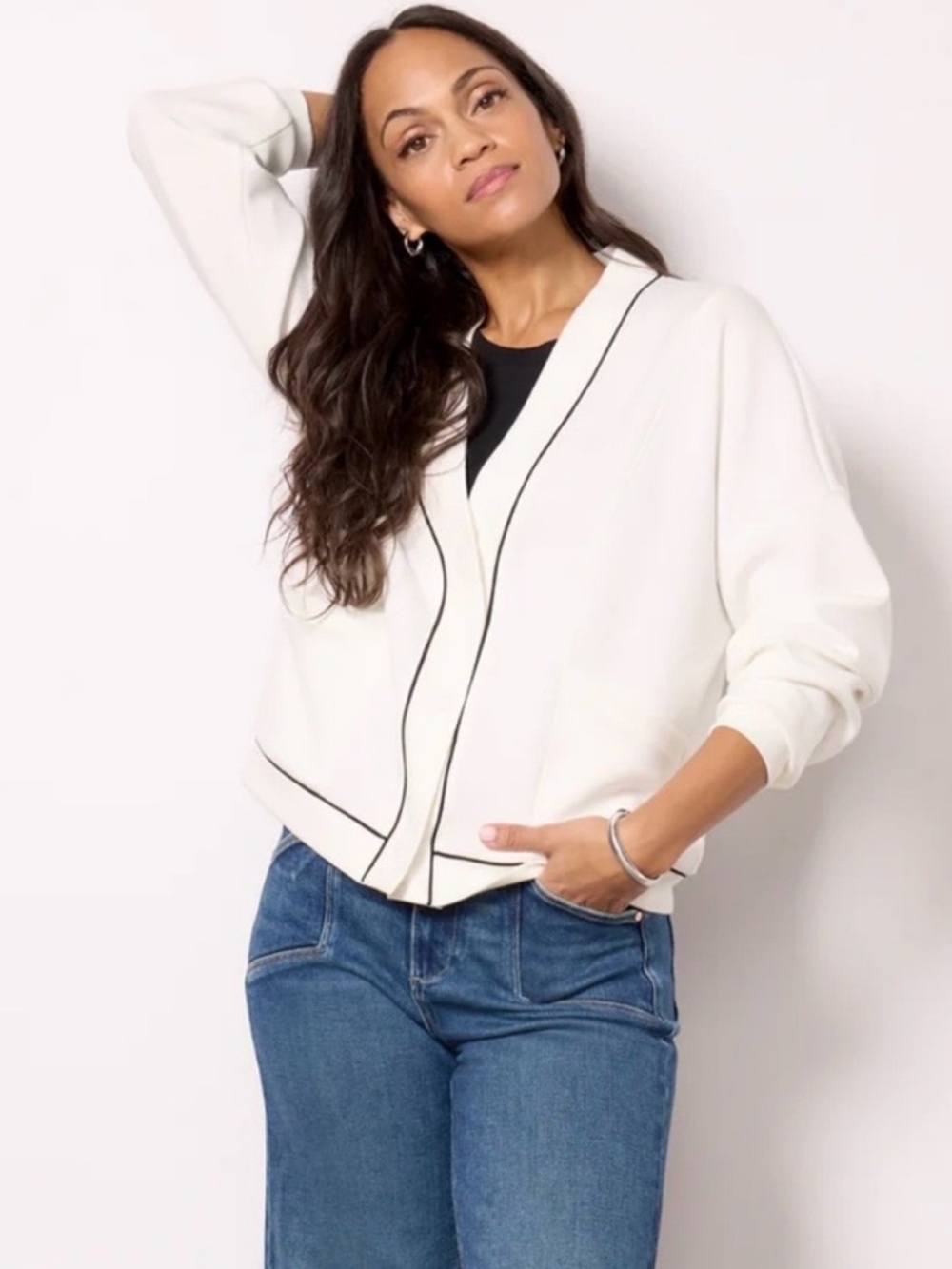 NWT Evereve Corinne Sleek Sweatshirt Size small - Picture 2 of 10